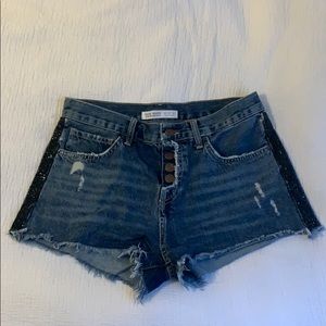 Zara Jean cut off denim shorts
